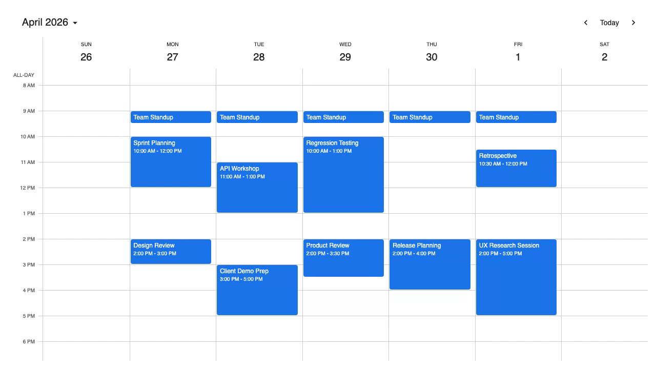 Mobiscroll Event Calendar